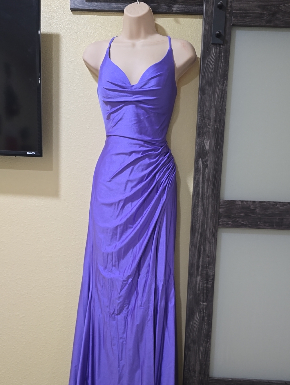 Gianni Bini Lavender Spaghetti-Strap Maxi Dress